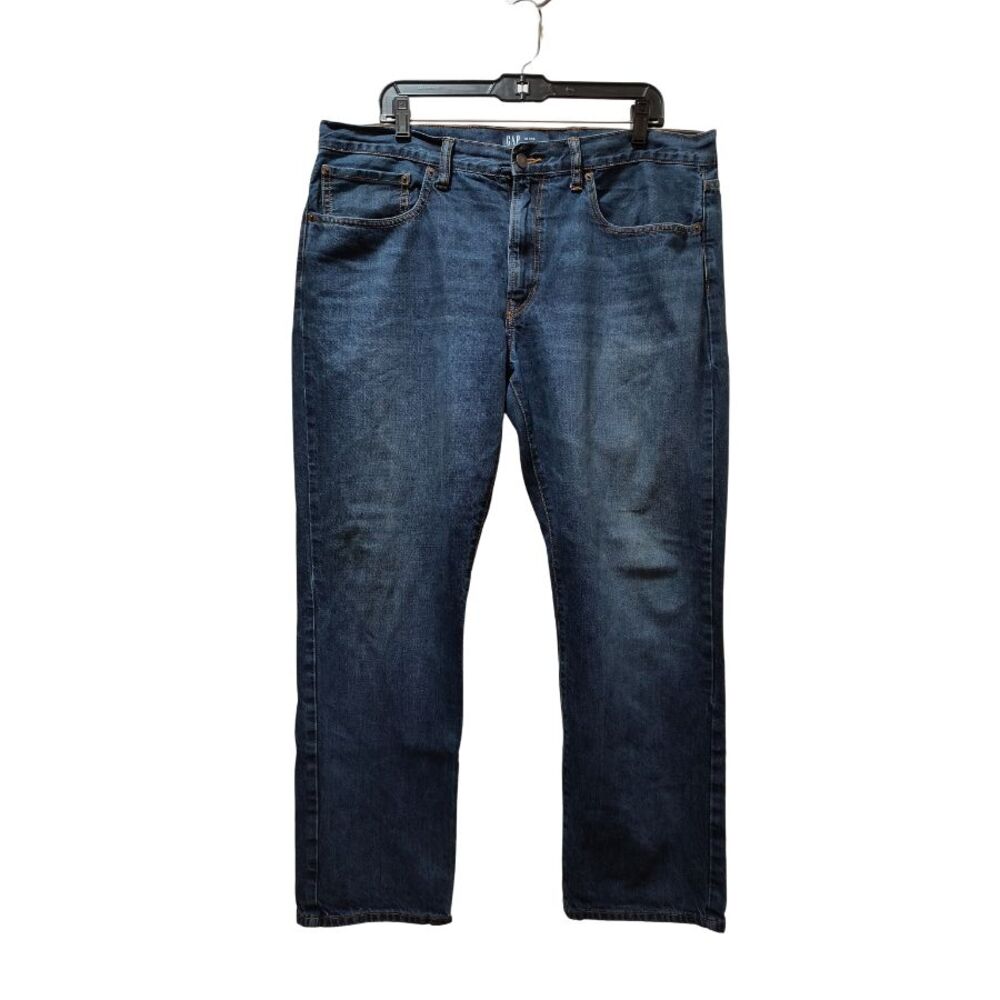 Gap Straight Jeans Men's 36X28.5 Blue Dark Wash Denim